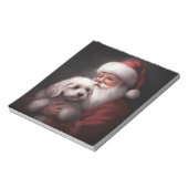 Poodle mit Weihnachtsmann Weihnachten Notizblock (Rotiert)