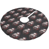 Poodle mit Weihnachtsmann Weihnachten Polyester Weihnachtsbaumdecke (Schrägansicht)