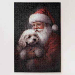 Poodle mit Weihnachtsmann Weihnachten Puzzle