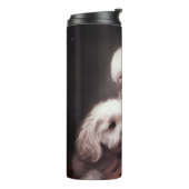 Poodle mit Weihnachtsmann Weihnachten Thermosbecher (Nach links gedreht)