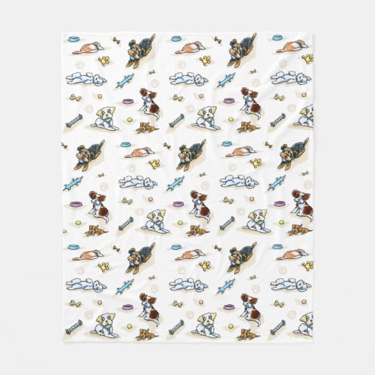 Poodle Mix-Up Fleecedecke (Vorderseite)