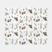 Poodle Mix-Up Fleecedecke (Vorderseite (Horizontal))