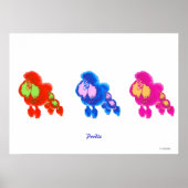 Poodle Moderne Art Poster (Vorne)
