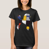 Poodle Mondrian T-Shirt (Vorderseite)