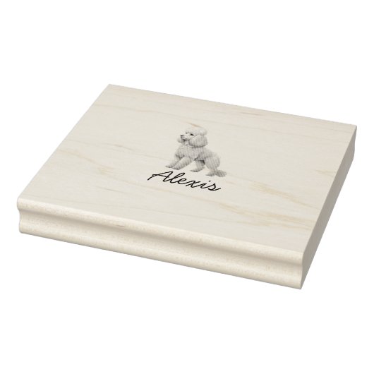 Poodle-Monochrom Gummistempel (Stempel)