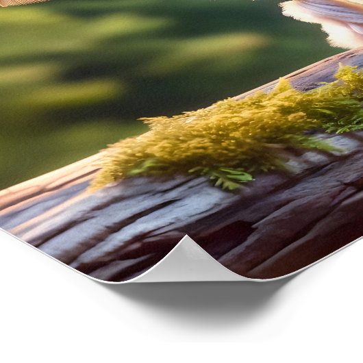 Poodle Moth Surreal Fluffy Moth Fantasy World Poster (Ecke)