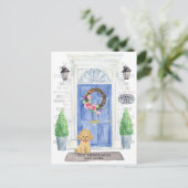 Poodle Moving Announction Postcard Postkarte (Stehend Vorderseite)