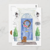 Poodle Moving Announction Postcard Postkarte (Vorne/Hinten)