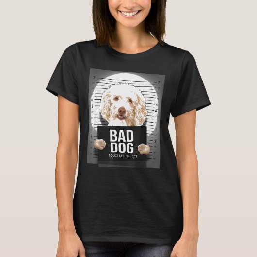 Poodle Mugshot T-Shirt (Vorderseite)