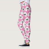 Poodle Muster Niedlich rosa Leggings (Links)