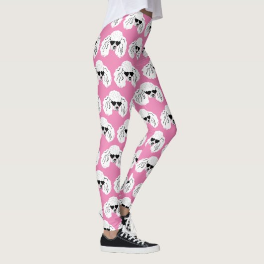 Poodle Muster Niedlich rosa Leggings (Rechts)