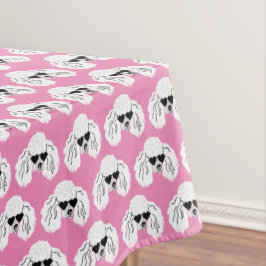 Poodle Muster Niedlich rosa Tischdecke