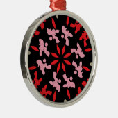 Poodle Muster Ornament Aus Metall (Rechts)