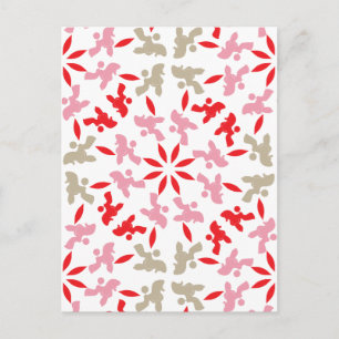 Poodle Muster Postkarte