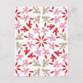 Poodle Muster Postkarte (Vorderseite)