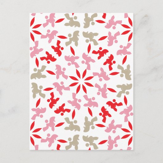 Poodle Muster Postkarte (Vorderseite)