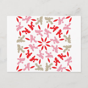 Poodle Muster Postkarte