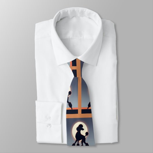 Poodle Necktie Krawatte (Gebunden)