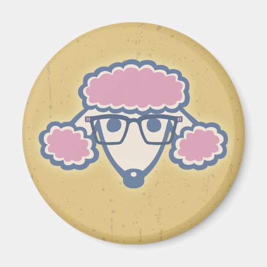 Poodle Nerd Magnet (Vorne)