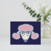 Poodle Nerd Postkarte (Stehend Vorderseite)