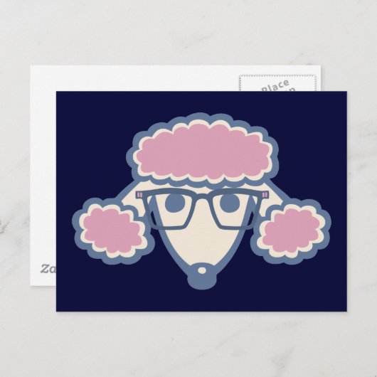 Poodle Nerd Postkarte (Vorne/Hinten)