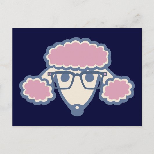 Poodle Nerd Postkarte (Vorderseite)