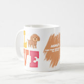 Poodle Niedlich Hund Vater Kaffeetasse (Vorderseite Links)
