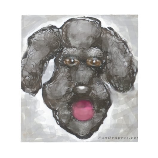 Poodle Notizblock (Vorderseite)