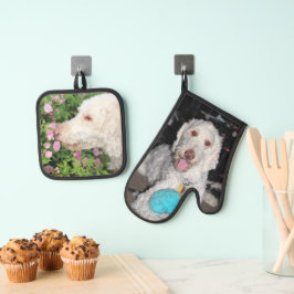 Poodle Ofenhandschuh & Topflappen-Set
