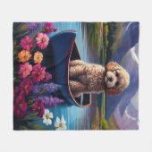 Poodle on a Paddle: Ein Landschaftliches Abenteuer Fleecedecke (Vorderseite (Horizontal))