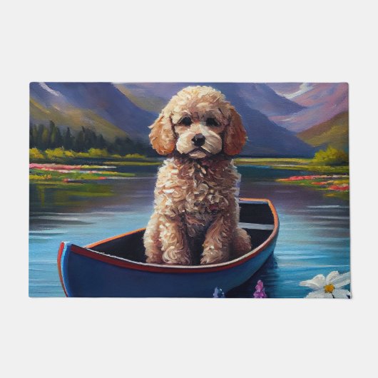 Poodle on a Paddle: Ein Landschaftliches Abenteuer Fußmatte (Vorderseite)