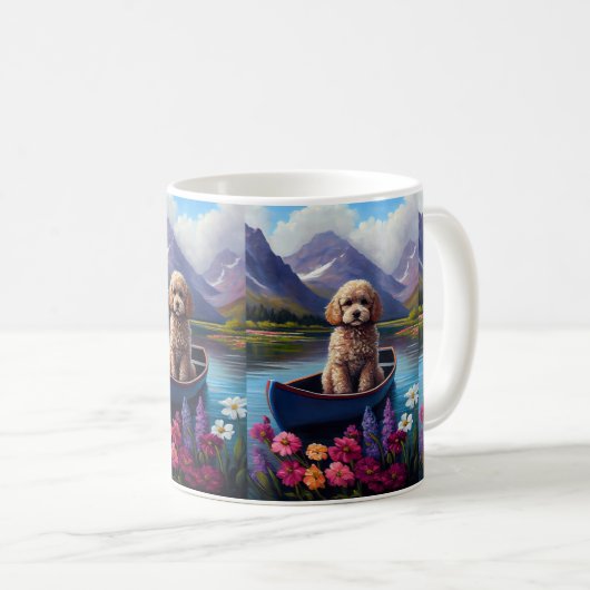 Poodle on a Paddle: Ein Landschaftliches Abenteuer Kaffeetasse (VorderseiteRechts)