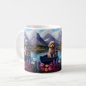 Poodle on a Paddle: Ein Landschaftliches Abenteuer Kaffeetasse (Vorderseite Links)