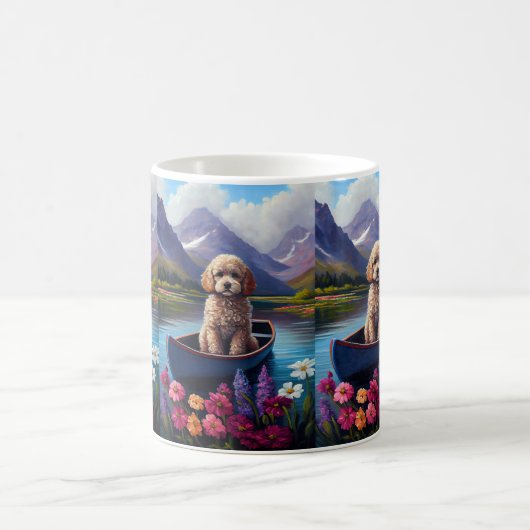 Poodle on a Paddle: Ein Landschaftliches Abenteuer Kaffeetasse (Mittel)