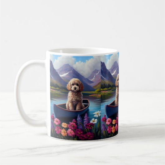 Poodle on a Paddle: Ein Landschaftliches Abenteuer Kaffeetasse (Links)
