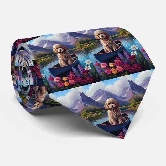 Poodle on a Paddle: Ein Landschaftliches Abenteuer Krawatte (Gerollt)