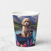 Poodle on a Paddle: Ein Landschaftliches Abenteuer Pappbecher (Rückseite)