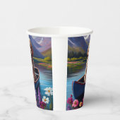 Poodle on a Paddle: Ein Landschaftliches Abenteuer Pappbecher (Links)