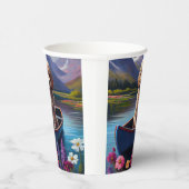 Poodle on a Paddle: Ein Landschaftliches Abenteuer Pappbecher (Rechts)