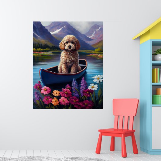 Poodle on a Paddle: Ein Landschaftliches Abenteuer Poster (Kinderzimmer 1)