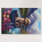 Poodle on a Paddle: Ein Landschaftliches Abenteuer Puzzle (Horizontal)