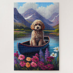 Poodle on a Paddle: Ein Landschaftliches Abenteuer Puzzle