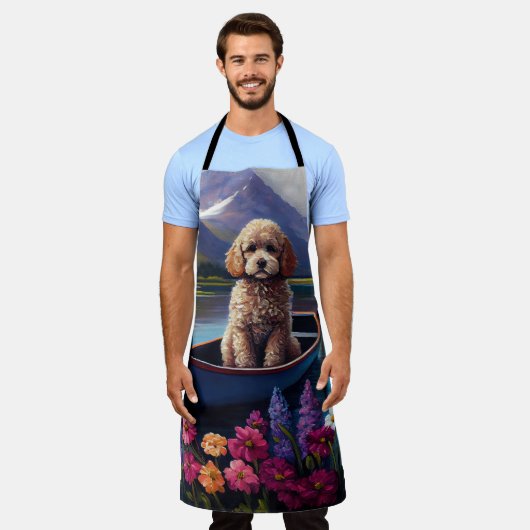 Poodle on a Paddle: Ein Landschaftliches Abenteuer Schürze (Getragen)
