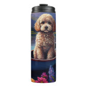 Poodle on a Paddle: Ein Landschaftliches Abenteuer Thermosbecher (Vorderseite)