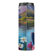 Poodle on a Paddle: Ein Landschaftliches Abenteuer Thermosbecher (Rückseite)