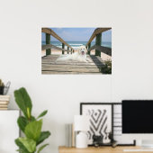 Poodle on Boardwalk Poster (Heimbüro)