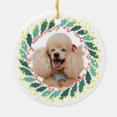 Poodle Ornament - Personalisiertes, pastelgrünes G (Hinten)