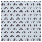 Poodle-paare-blauer Hintergrund Stoff (Muster)