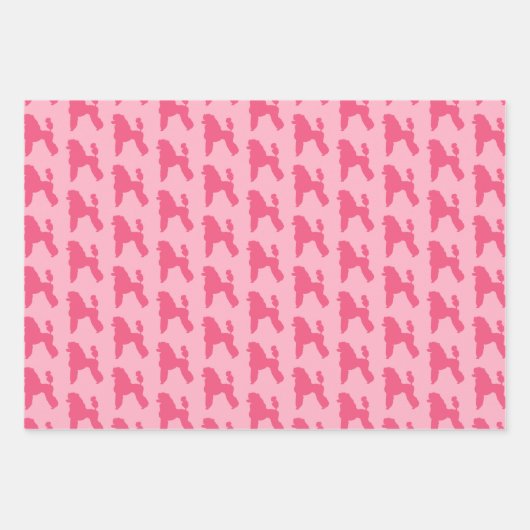 Poodle Pack 2 Wrapping Paper Geschenkpapier Set (Vorderseite)
