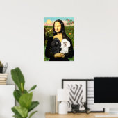Poodle Pair (Schwarz + Weiß) - Mona Lisa Poster (Heimbüro)